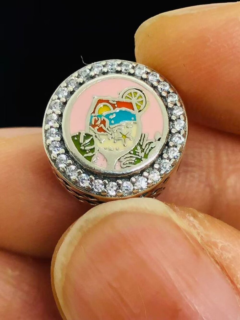 ✨🔥Pandora I love Summer button Charm beach Charm S925 Silver with box